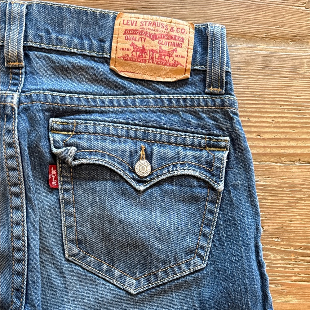Levi's 542 low rise Blue Flare Leg blue Jeans - Picture 4 of 5